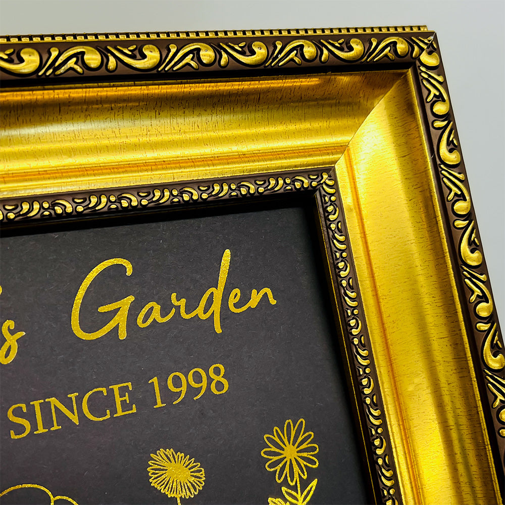 Hot Sale⭐️Aangepast geboortebloemframe van goudfolie