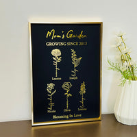 Hot Sale⭐️Aangepast geboortebloemframe van goudfolie