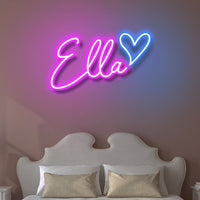 Neonreclame met aangepaste naam en LED-neonlicht