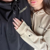 Sweat-shirt personnalisé brodé pour couple avec chiffres romains, cadeaux de Noël