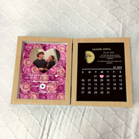 (Met liedje) Gepersonaliseerde bloemenlijst met echte maanfase-jubileumkalender🌺