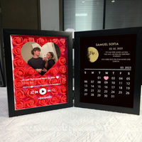 (Met liedje) Gepersonaliseerde bloemenlijst met echte maanfase-jubileumkalender🌺