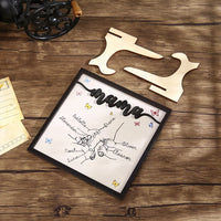 Mama/Mama Houten Decoratie - Gepersonaliseerde 2-7 Namen Ornament Moeders Hand Houten Decoratie voor Moeder