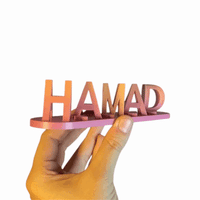 Dubbele naam illusie liefde 3D geprint cadeau