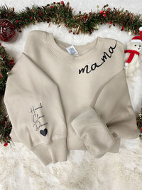 Plus Velvet Style – Sweat-shirt/sweat à capuche pour maman avec col personnalisé