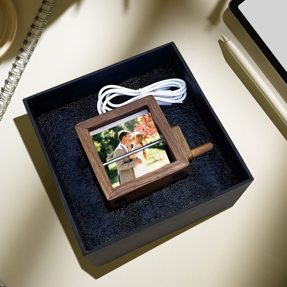Handkurbel-Flipbook-Box für Papa,Personalisiertes und einzigartiges Geschenk
