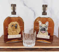 Individuele whiskyflessen met dierenportretten