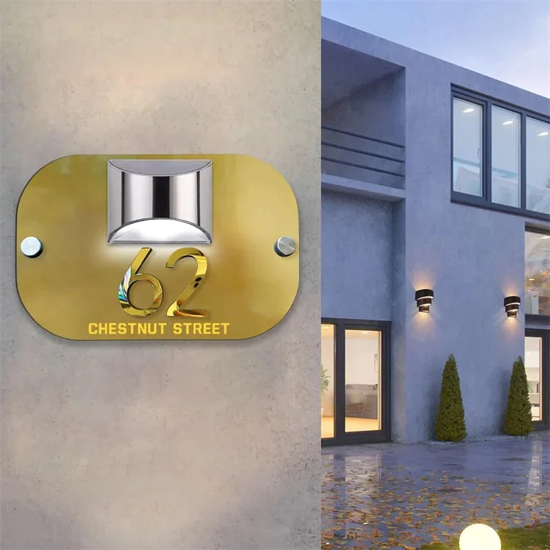 ⚡FLASH SALE⚡Gepersonaliseerd 3D-huisnummerbord op zonne-energie