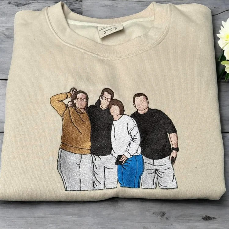 Geborduurd shirt voor de eerste keer vader | Aangepast shirt voor nieuwe vaders | Gepersonaliseerd T-shirt met foto van papa | Cadeau voor nieuwe vaders
