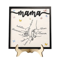 Mama/Mama Houten Decoratie - Gepersonaliseerde 2-7 Namen Ornament Moeders Hand Houten Decoratie voor Moeder