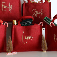 Gepersonaliseerde geborduurde kerstcadeautas