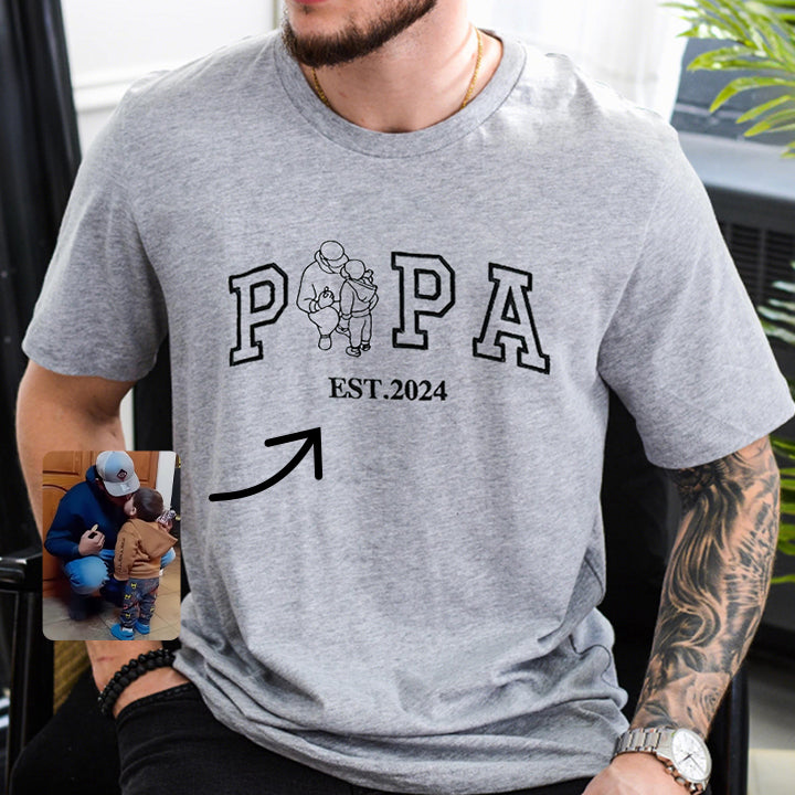 Papa Shirt personalisiert - Tochter mit Foto - Finanzielle Belastung