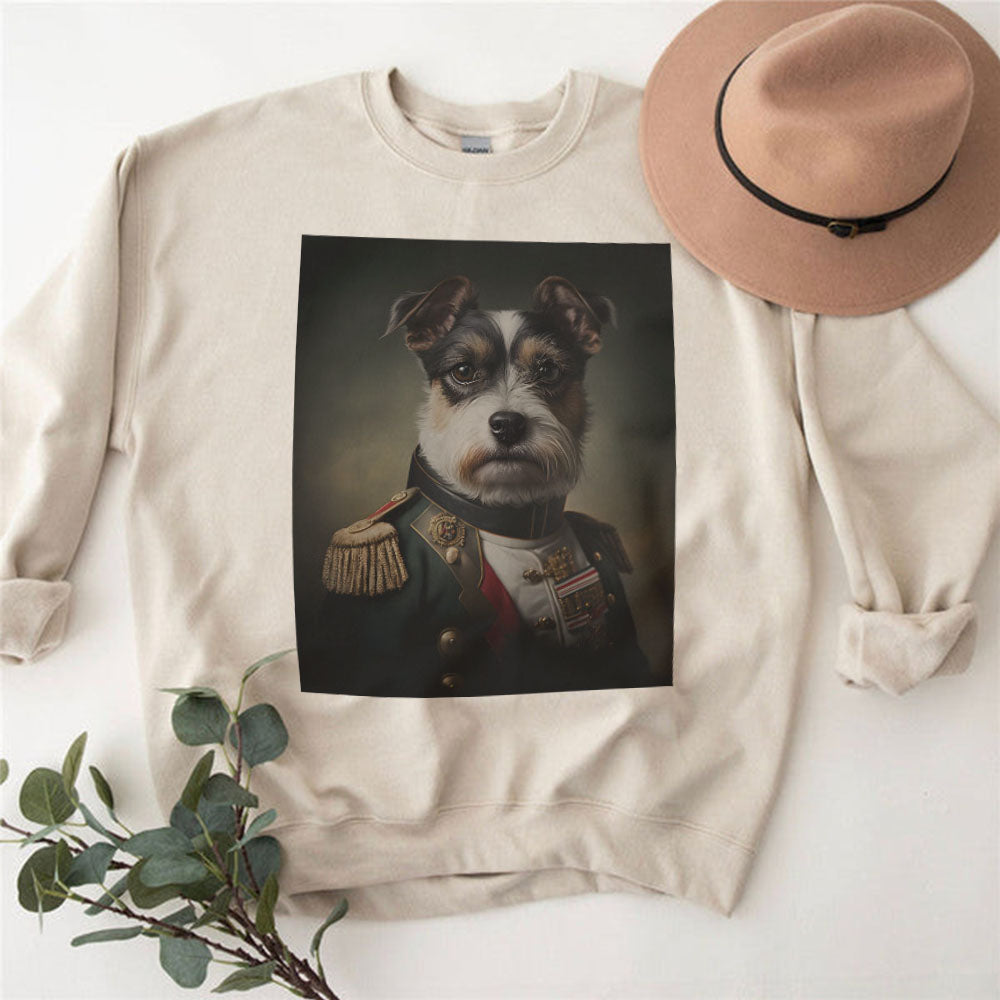 Huisdierportret Sweatshirt Renaissance Hondportret Koninklijk Huisdier Koning Portret Sweatshirt Portret Kunstontwerp