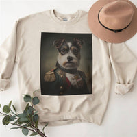 Huisdierportret Sweatshirt Renaissance Hondportret Koninklijk Huisdier Koning Portret Sweatshirt Portret Kunstontwerp