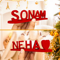 💕Dubbele naam illusie liefde 3D print als een lief cadeau voor koppels voor Kerstmis