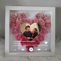 (Met liedje) Gepersonaliseerde hartvormige schaduwdoos met foto