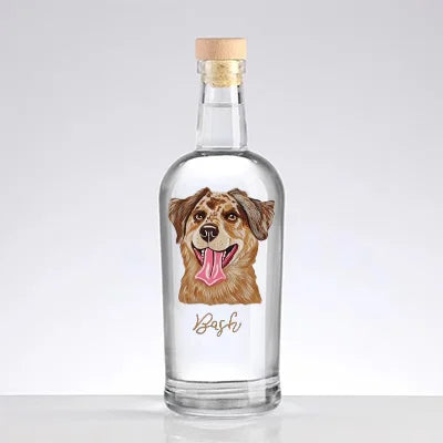 Individuele whiskyflessen met dierenportretten
