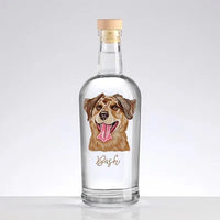 Individuele whiskyflessen met dierenportretten