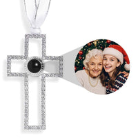Décoration photo personnalisée en forme de flocon de neige rose, cadeaux de Noël