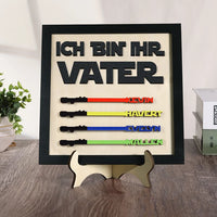 Houten decoratie voor vader - gepersonaliseerd 1-6 namen - ik ben haar vader - ornament houten decoratie voor vader