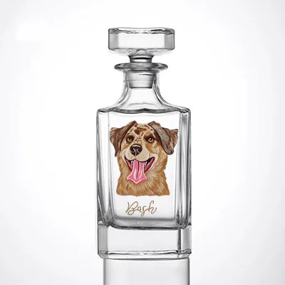 Individuele whiskyflessen met dierenportretten