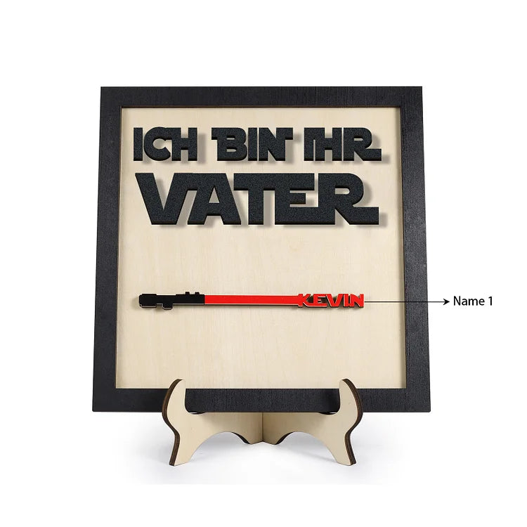 Houten decoratie voor vader - gepersonaliseerd 1-6 namen - ik ben haar vader - ornament houten decoratie voor vader