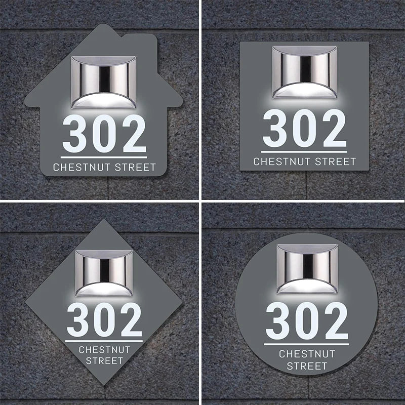 ⚡FLASH SALE⚡Gepersonaliseerd 3D-huisnummerbord op zonne-energie