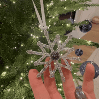 Décoration photo personnalisée en forme de flocon de neige rose, cadeaux de Noël
