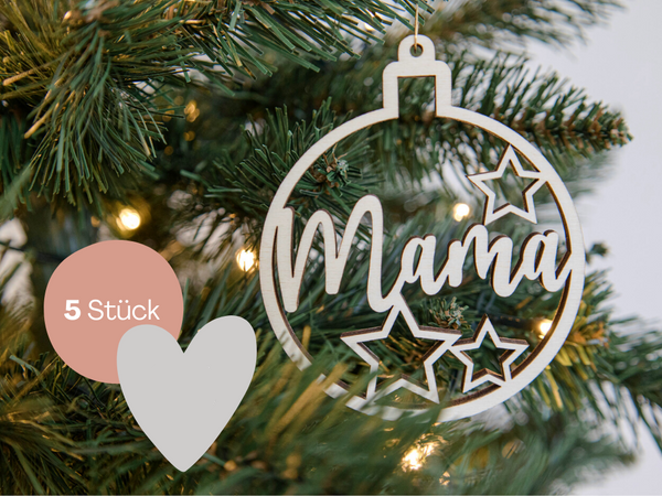 LOT DE 5 PENDENTIFS DE NOËL | ÉTOILES