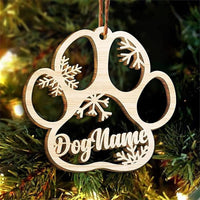 Aangepaste houten naamplaat kerstboomversiering cadeau voor hond