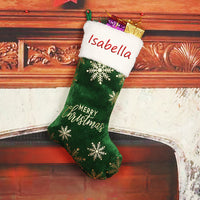 Chaussette de Noël personnalisée rouge Joyeux Noël avec nom personnalisé