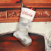 Chaussette de Noël personnalisée rouge Joyeux Noël avec nom personnalisé