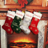 Chaussette de Noël personnalisée rouge Joyeux Noël avec nom personnalisé