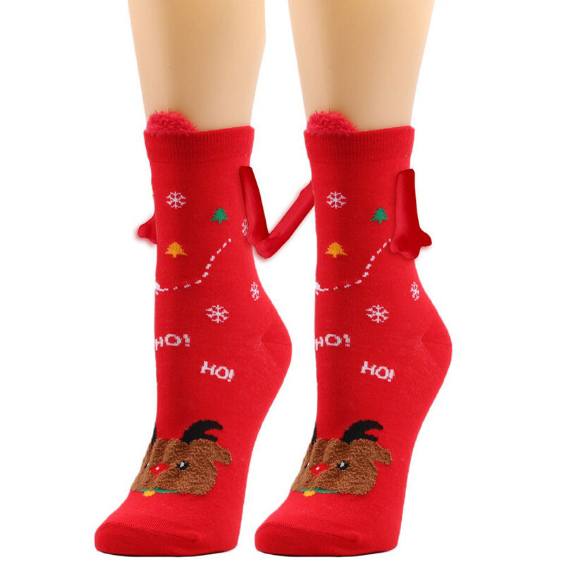Magnetische sokkenhanden met schattig patroon. Een waardevol kerstcadeau.