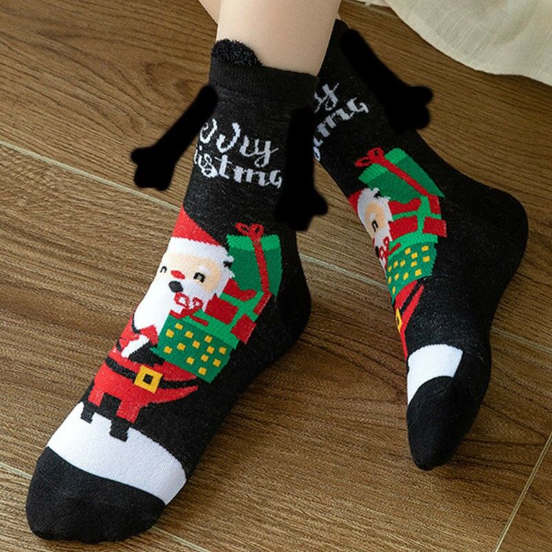 Magnetische sokkenhanden met schattig patroon. Een waardevol kerstcadeau.