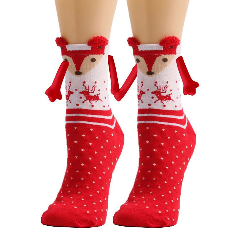 Magnetische sokkenhanden met schattig patroon. Een waardevol kerstcadeau.