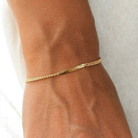 Gepersonaliseerde gegraveerde mini-bar-armband met stoepketting als cadeau voor je vriendin