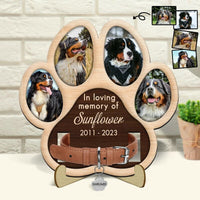 Cadre photo personnalisé pour collier d'animal de compagnie, cadeau commémoratif pour les amoureux des animaux