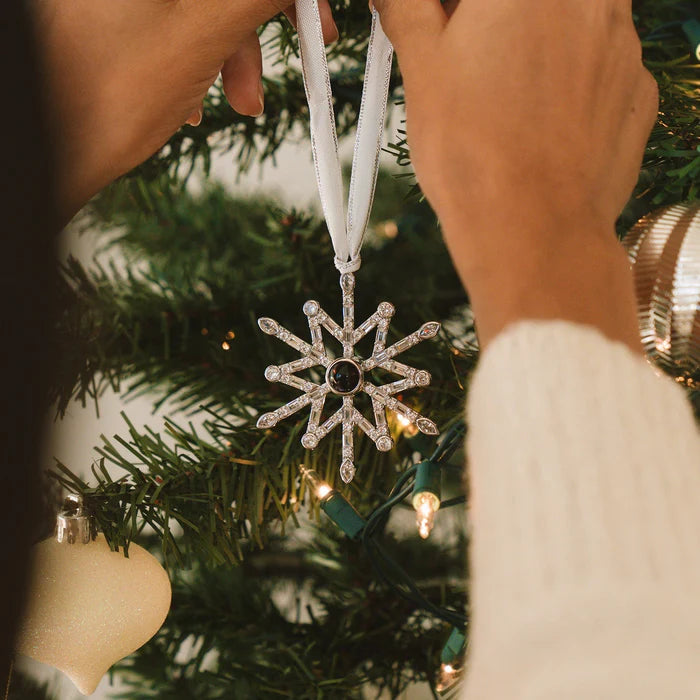 Décoration photo personnalisée en forme de flocon de neige rose, cadeaux de Noël