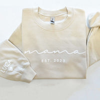 Sweat-shirt personnalisé avec texte 3D comme cadeau chaleureux pour maman