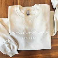Sweat-shirt personnalisé avec texte 3D comme cadeau chaleureux pour maman