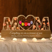 Gepersonaliseerde acryl letterlamp, gepersonaliseerd kindergroepscadeau voor moeder