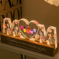 Gepersonaliseerde acryl letterlamp, gepersonaliseerd kindergroepscadeau voor moeder