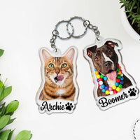 Porte-clés photo personnalisé en acrylique pour les amoureux des animaux