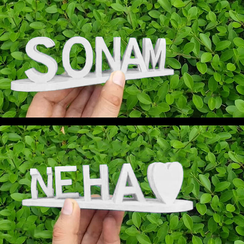 💕Dubbele naam illusie liefde 3D print als een lief cadeau voor koppels voor Kerstmis