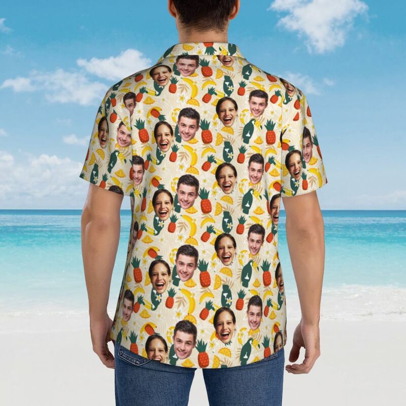 Aangepast Hawaiiaans overhemd Zomertijd Unisex overhemd voor koppels