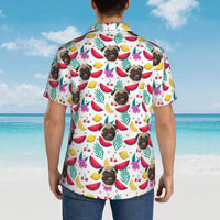Chemise hawaïenne unisexe personnalisée avec motifs tropicaux pour animaux de compagnie