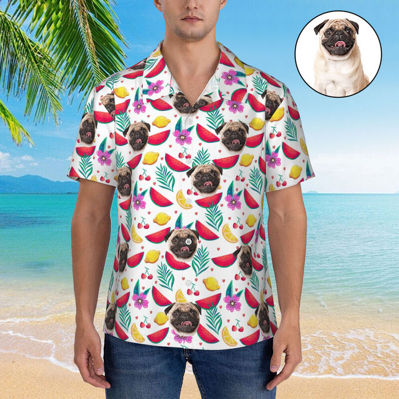 Chemise hawaïenne unisexe personnalisée avec motifs tropicaux pour animaux de compagnie