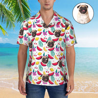 Chemise hawaïenne unisexe personnalisée avec motifs tropicaux pour animaux de compagnie