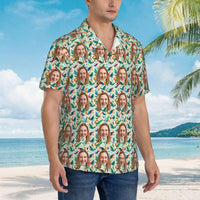 Gepersonaliseerd Hawaiiaans shirt met vogelprint in tropische stijl voor heren
